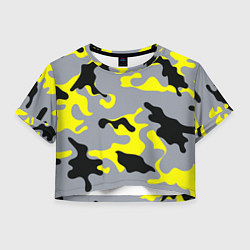 Женский топ Yellow & Grey Camouflage