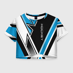 Женский топ Hockey black blue white
