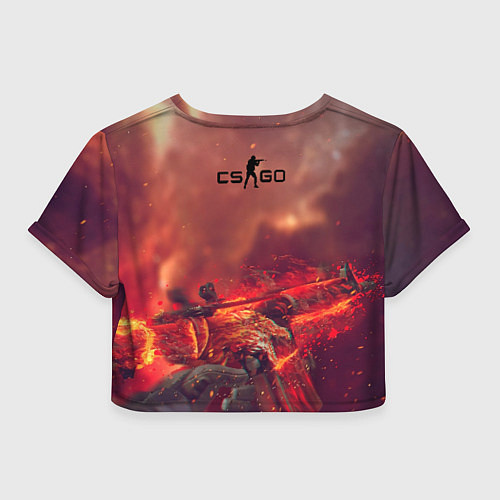 Женский топ CS GO logo abstract style / 3D-принт – фото 2