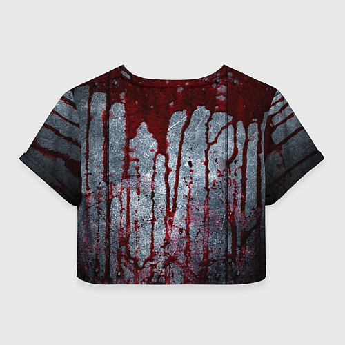Женский топ Кровь на металле текстура / 3D-принт – фото 2