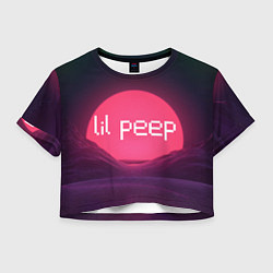 Футболка 3D укороченная женская Lil peepLogo, цвет: 3D-принт