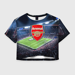 Футболка 3D укороченная женская FC Arsenal, цвет: 3D-принт