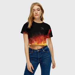 Футболка 3D укороченная женская Ведьмак сериал, цвет: 3D-принт — фото 2