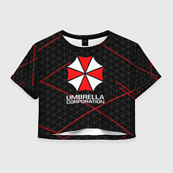 Футболка 3D укороченная женская UMBRELLA CORP, цвет: 3D-принт