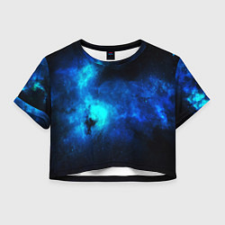 Футболка 3D укороченная женская КОСМОС STAR, цвет: 3D-принт