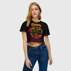 Футболка 3D укороченная женская SUM41 OID, цвет: 3D-принт — фото 2