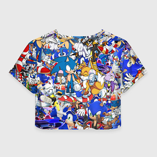 Женский топ SONIC PATTERN / 3D-принт – фото 2