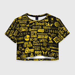 Женский топ Логотипы рок групп GOLD