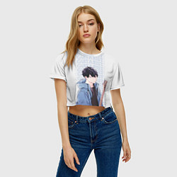 Футболка 3D укороченная женская Guitarist, цвет: 3D-принт — фото 2