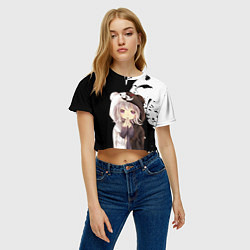 Футболка 3D укороченная женская Danganropa, цвет: 3D-принт — фото 2