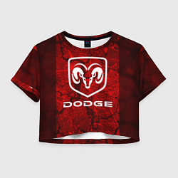 Футболка 3D укороченная женская DODGE, цвет: 3D-принт