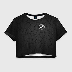 Футболка 3D укороченная женская BMW, цвет: 3D-принт