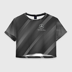 Футболка 3D укороченная женская MERCEDES, цвет: 3D-принт