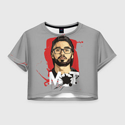 Футболка 3D укороченная женская Портрет Мота, цвет: 3D-принт