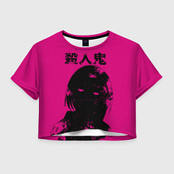 Футболка 3D укороченная женская Akudama Cutthroat, цвет: 3D-принт