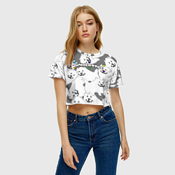 Футболка 3D укороченная женская Undertale, цвет: 3D-принт — фото 2