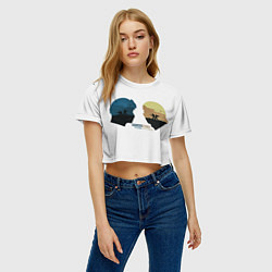 Футболка 3D укороченная женская Counter strike, цвет: 3D-принт — фото 2