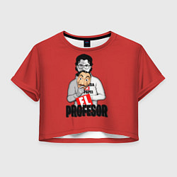 Футболка 3D укороченная женская La Casa de Papel, цвет: 3D-принт