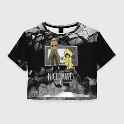 Футболка 3D укороченная женская Little Nightmares 2, цвет: 3D-принт