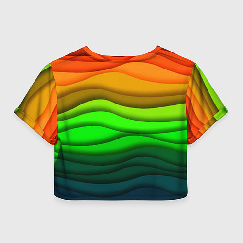 Женский топ Цветные волны / 3D-принт – фото 2