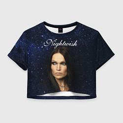 Футболка 3D укороченная женская Nightwish Tarja Turunen Z, цвет: 3D-принт