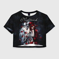 Футболка 3D укороченная женская NIGHTWISH, цвет: 3D-принт