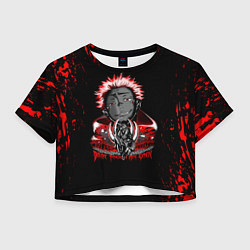 Футболка 3D укороченная женская JUJUTSU KAISEN СУКУНА, цвет: 3D-принт