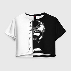Футболка 3D укороченная женская Kaneki X Tokyo Ghoul, цвет: 3D-принт
