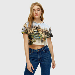 Футболка 3D укороченная женская Принц Персии классика, цвет: 3D-принт — фото 2