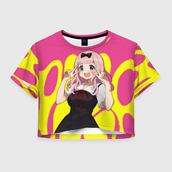 Футболка 3D укороченная женская Chika, цвет: 3D-принт