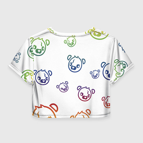 Женский топ White Colorful Bear / 3D-принт – фото 2