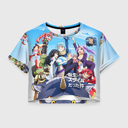 Футболка 3D укороченная женская О моём перерождении в слизь, цвет: 3D-принт