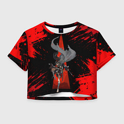 Футболка 3D укороченная женская Хяккимару Dororo Дороро спина Z, цвет: 3D-принт