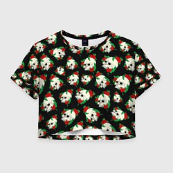 Женский топ Черепа и розы Skull and Roses