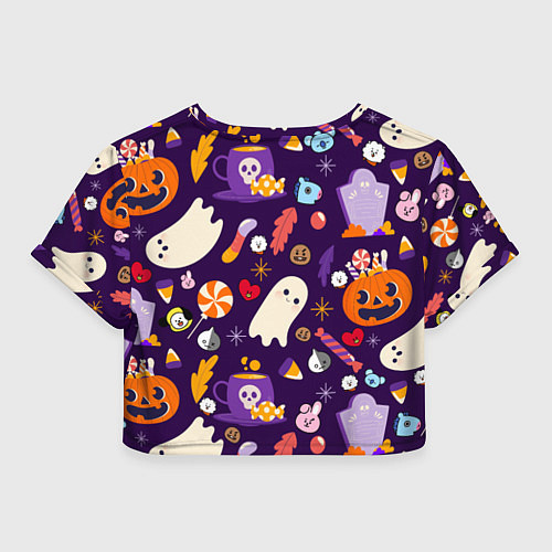 Женский топ HALLOWEEN BTS BT21 PATTERN БТ21 БТС ХЕЛЛОУИН / 3D-принт – фото 2