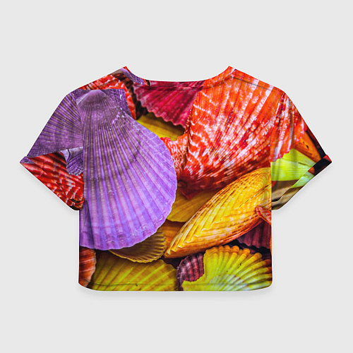 Женский топ Разноцветные ракушки multicolored seashells / 3D-принт – фото 2