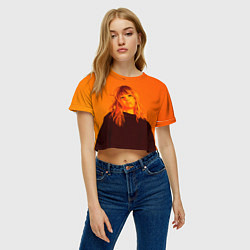 Футболка 3D укороченная женская Sweet Taylor Swift, цвет: 3D-принт — фото 2