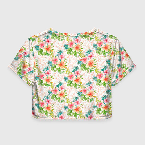 Женский топ Гавайские цветы / 3D-принт – фото 2