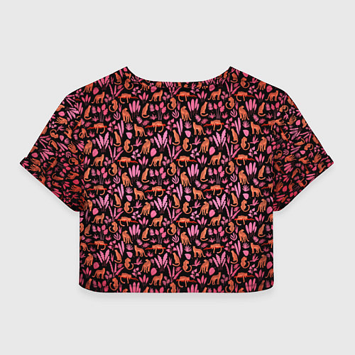 Женский топ ГЕПАРД В ЛИСТВЕ / 3D-принт – фото 2
