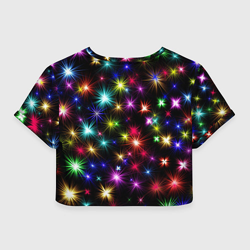 Женский топ ПРАЗДНИЧНЫЕ ОГОНЬКИ / 3D-принт – фото 2