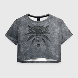 Футболка 3D укороченная женская THE WITCHER LOGO STONE, цвет: 3D-принт