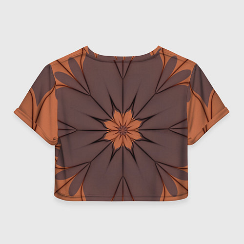 Женский топ Абстрактный цветок Оранжевый / 3D-принт – фото 2