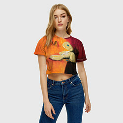 Футболка 3D укороченная женская Issues - Korn, цвет: 3D-принт — фото 2