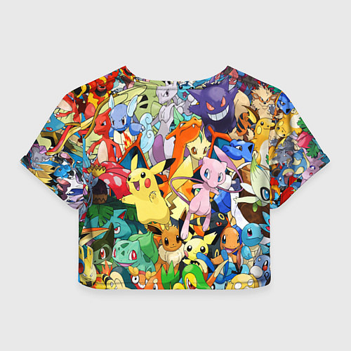 Женский топ АНИМЕ, ПОКЕМОНЫ ВСЕ ПЕРСОНАЖИ POKEMON / 3D-принт – фото 2