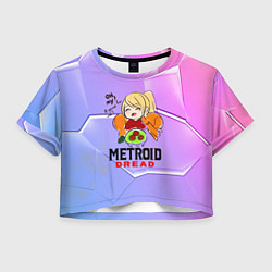Футболка 3D укороченная женская Metroid Dread Самус Аран, цвет: 3D-принт