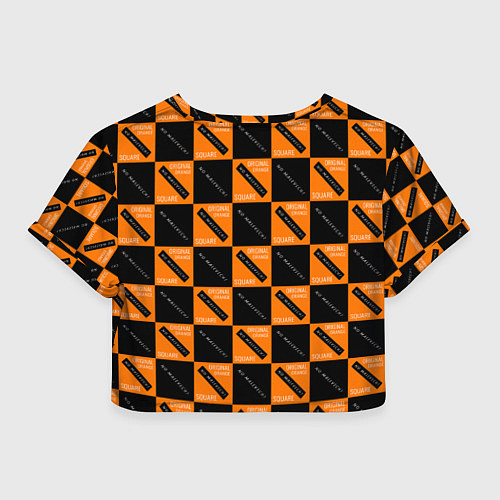 Женский топ Black Orange Squares / 3D-принт – фото 2