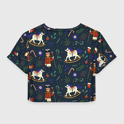 Женский топ Щелкунчик паттерн с лошадкой / 3D-принт – фото 2