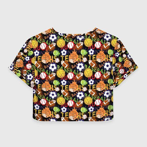 Женский топ Разные Спортивные Мячи / 3D-принт – фото 2