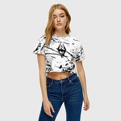 Футболка 3D укороченная женская The Elder Scrolls брызги в разные стороны, цвет: 3D-принт — фото 2