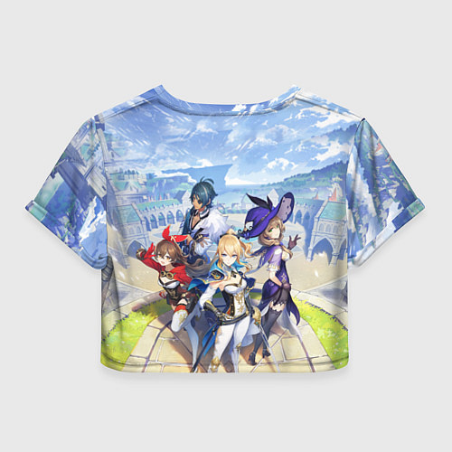 Женский топ МИР ТЕВАЙТ ГЕРОИ ГЕНШИН ИМПАКТ / 3D-принт – фото 2